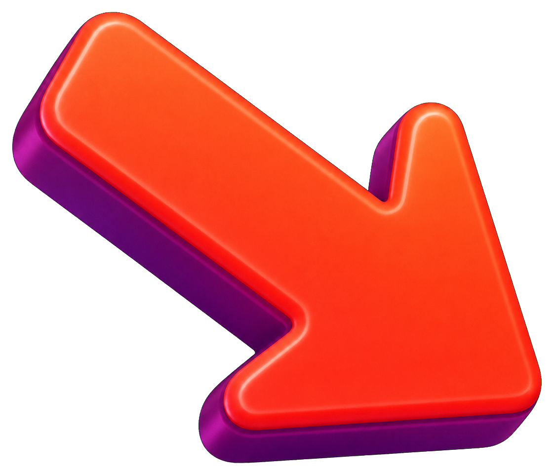 Preview for Chunky 3d Arrow Sticker