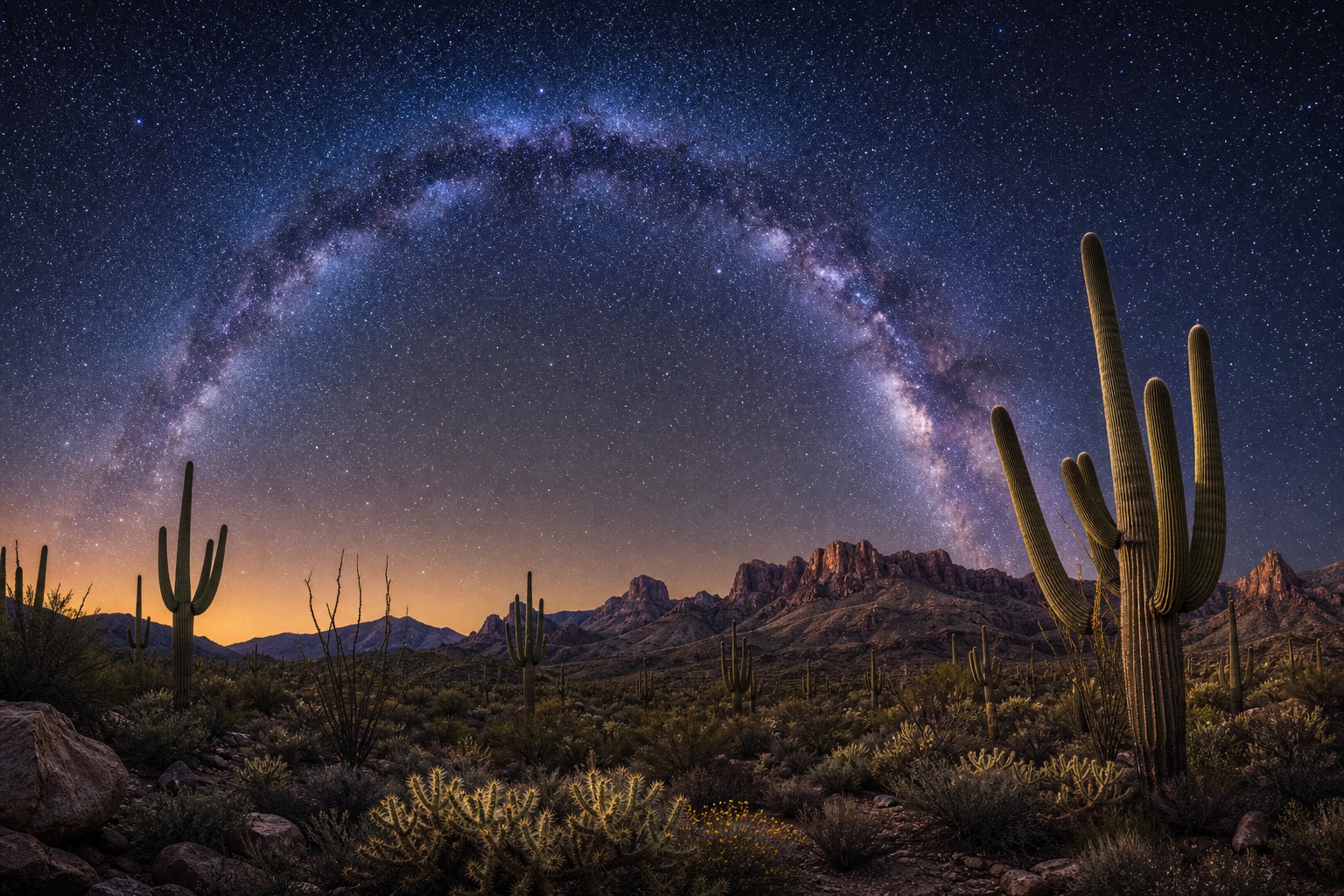 Preview for Desert Milky Way Night Sky Background