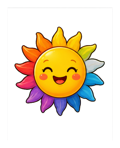 Preview for Rainbow Ray Sun Sticker
