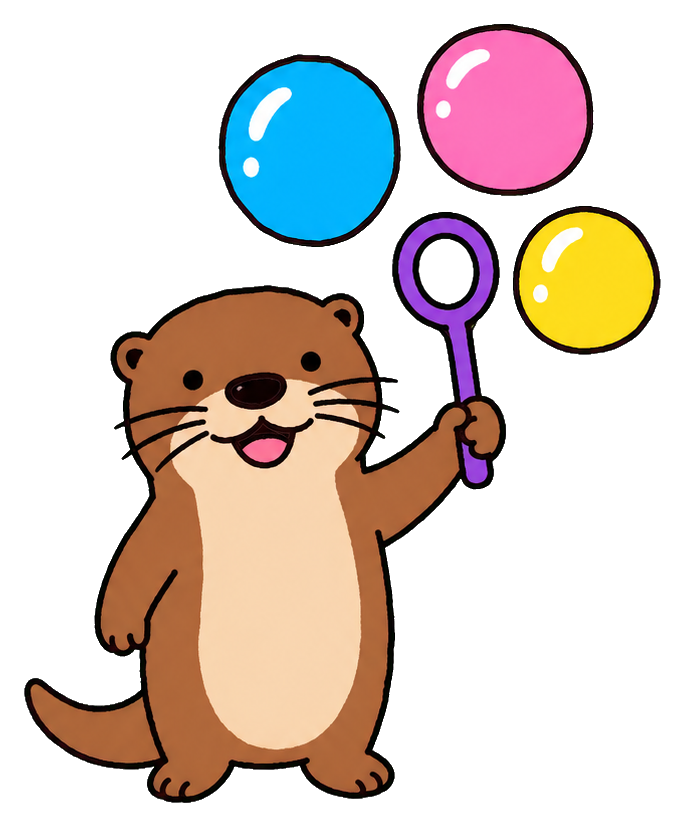 Preview for Otter Bubble Wand Sticker