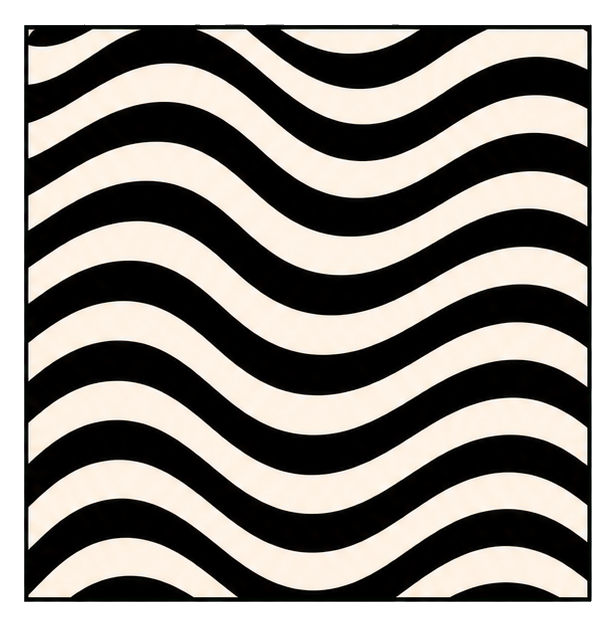 Preview for Op Art Waves Square Sticker