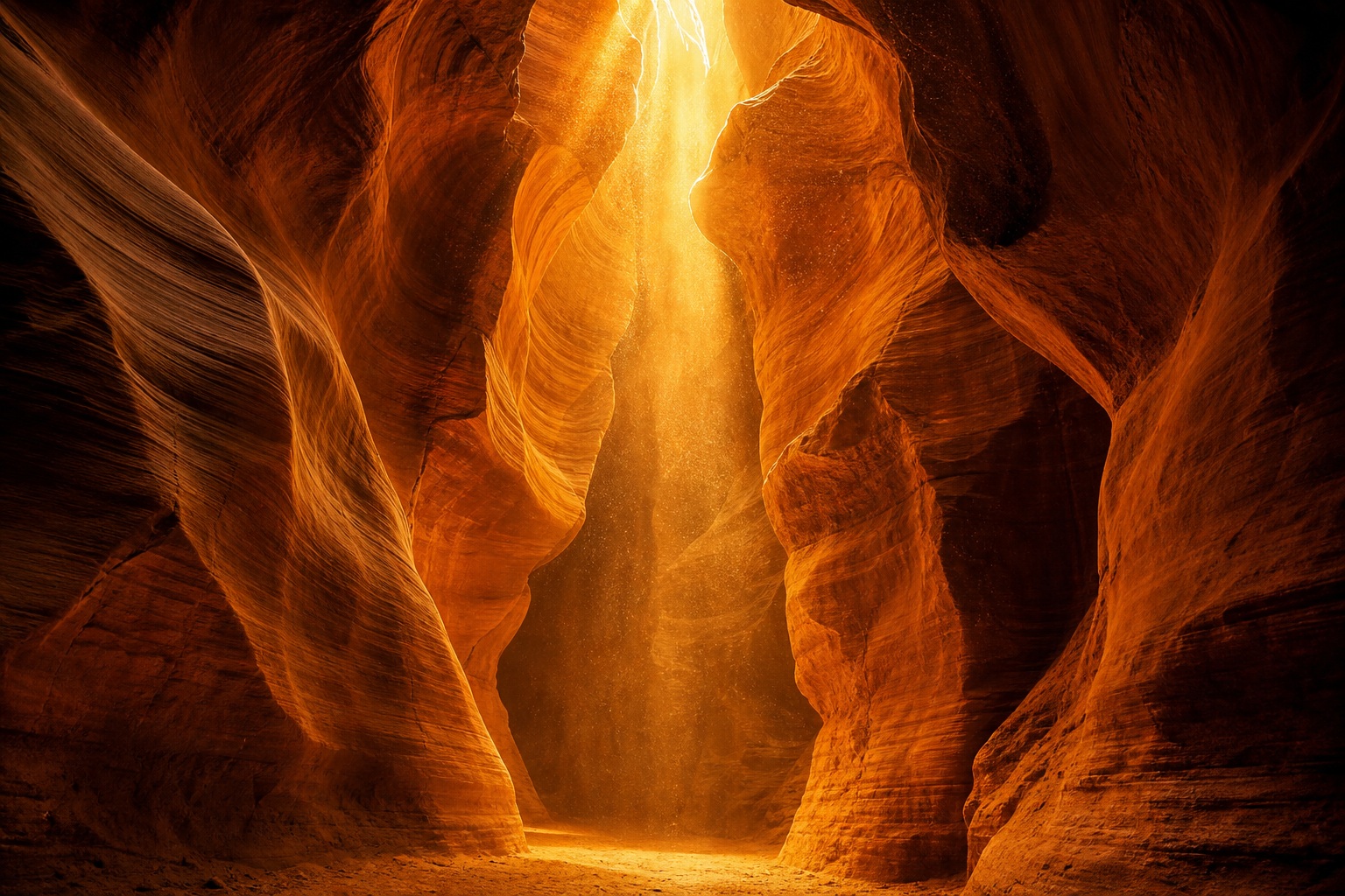 Preview for Slot Canyon Light Shafts Background