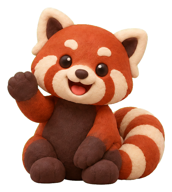 Preview for Red Panda Waving Hello
