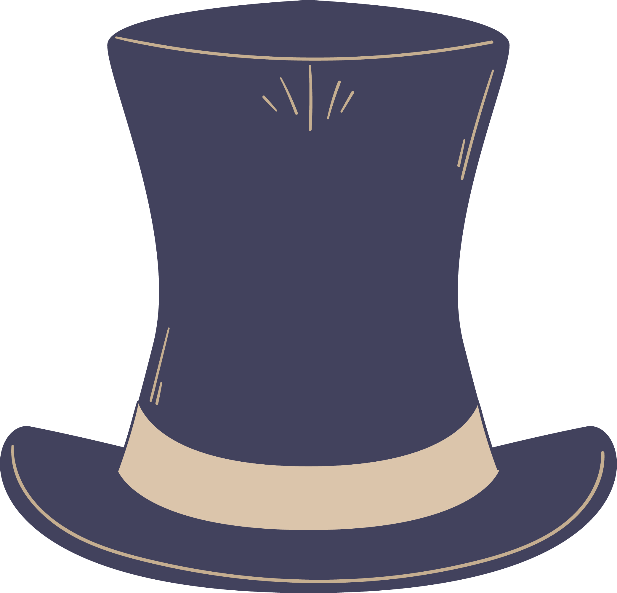 Preview for Navy-blue-top-hat-illustration-new-year-sticker-faf36