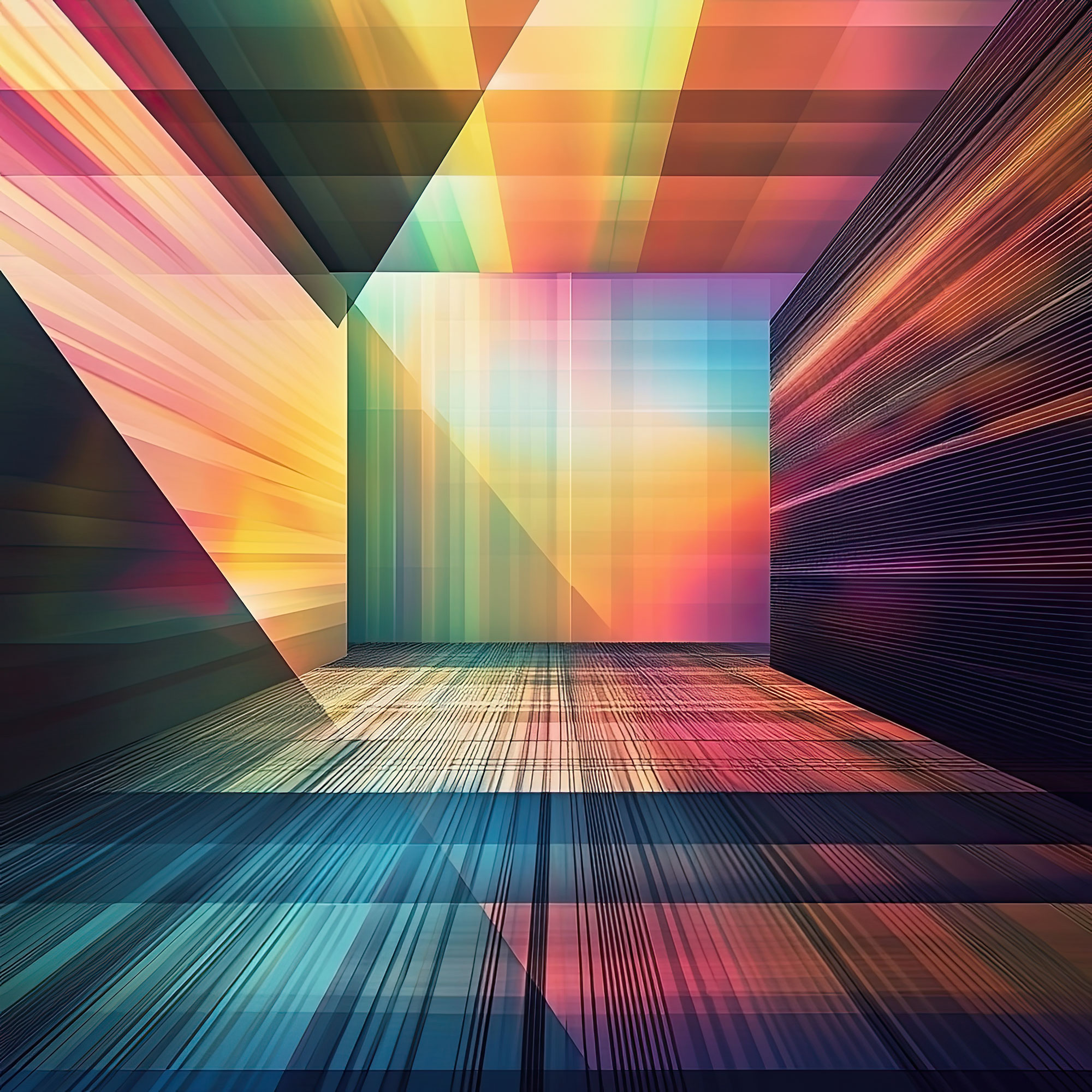 Preview for Vibrant-geometric-space-abstract-backdrop-background-0cd65