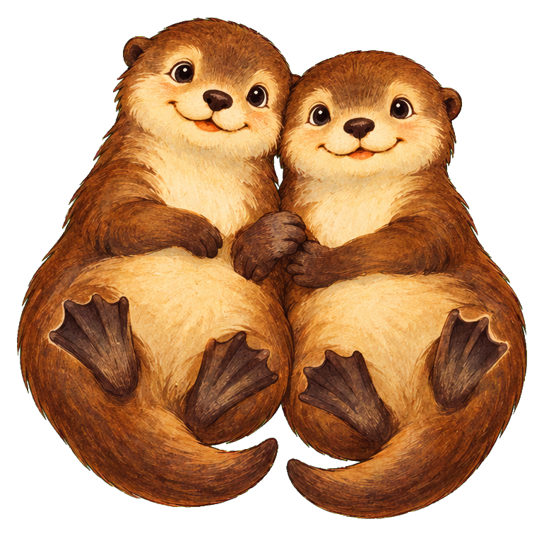 Preview for Otters Holding Paws
