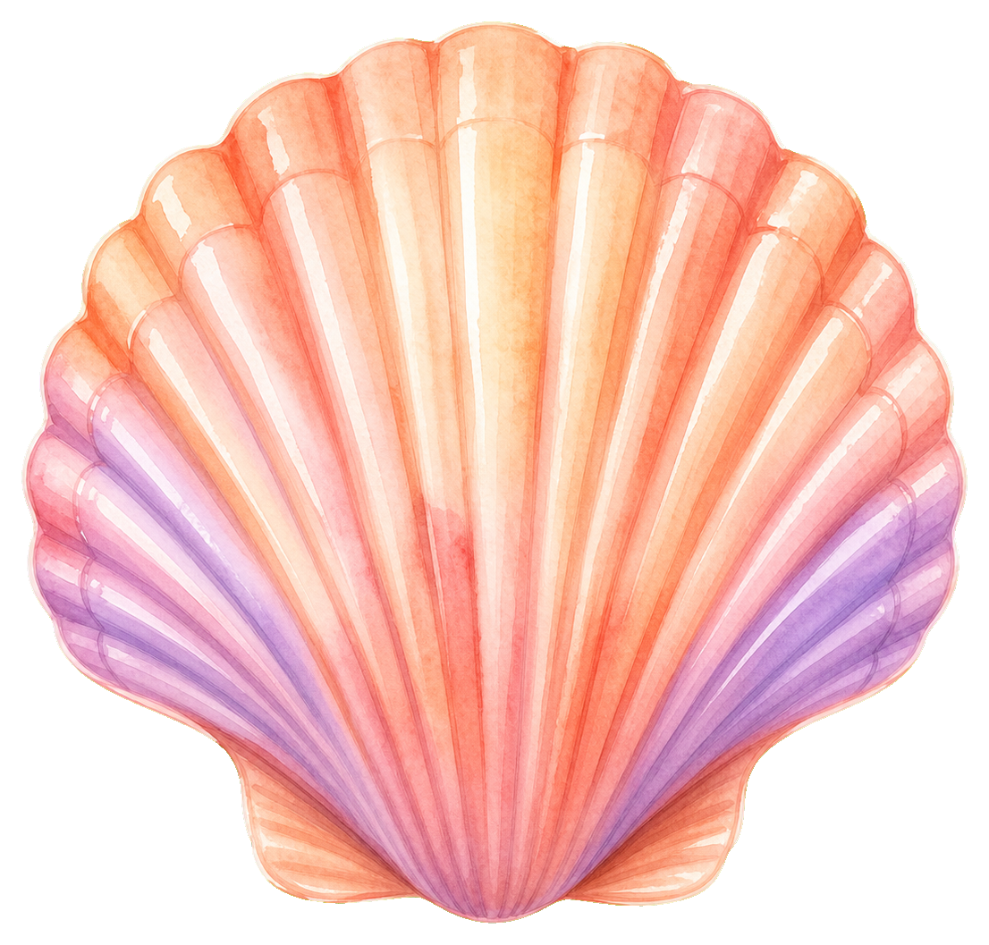 Preview for Seashell Sticker For Summer Designs