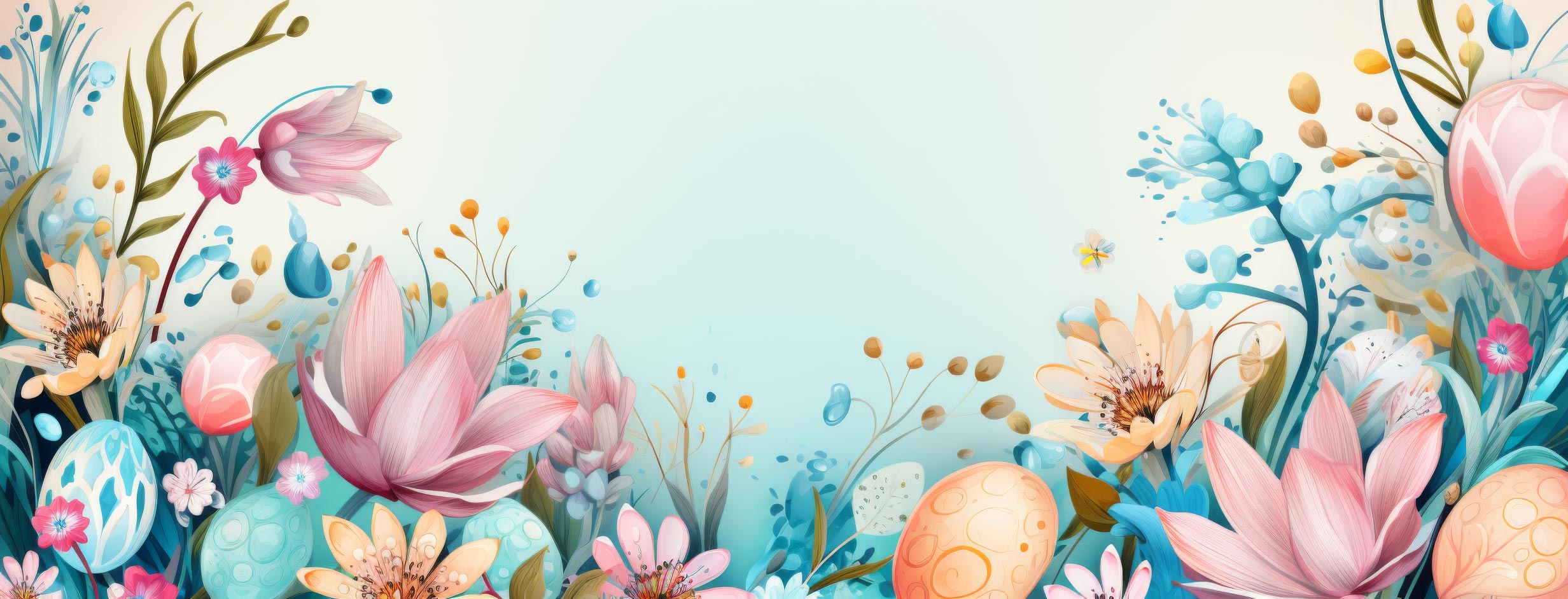 Preview for Easter-floral-decoration-easter-facebook-background-35d0f