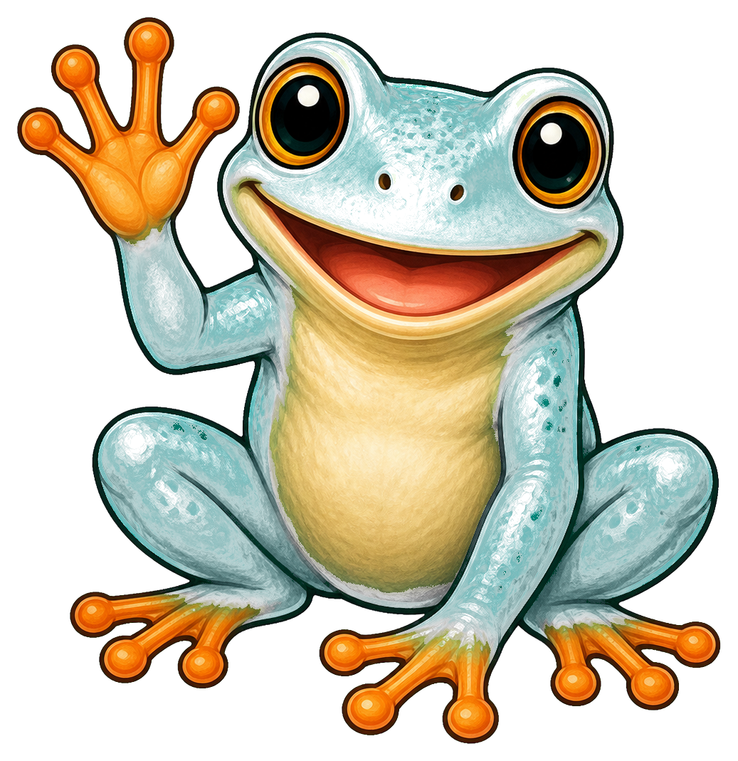 Preview for Waving Frog Sticker