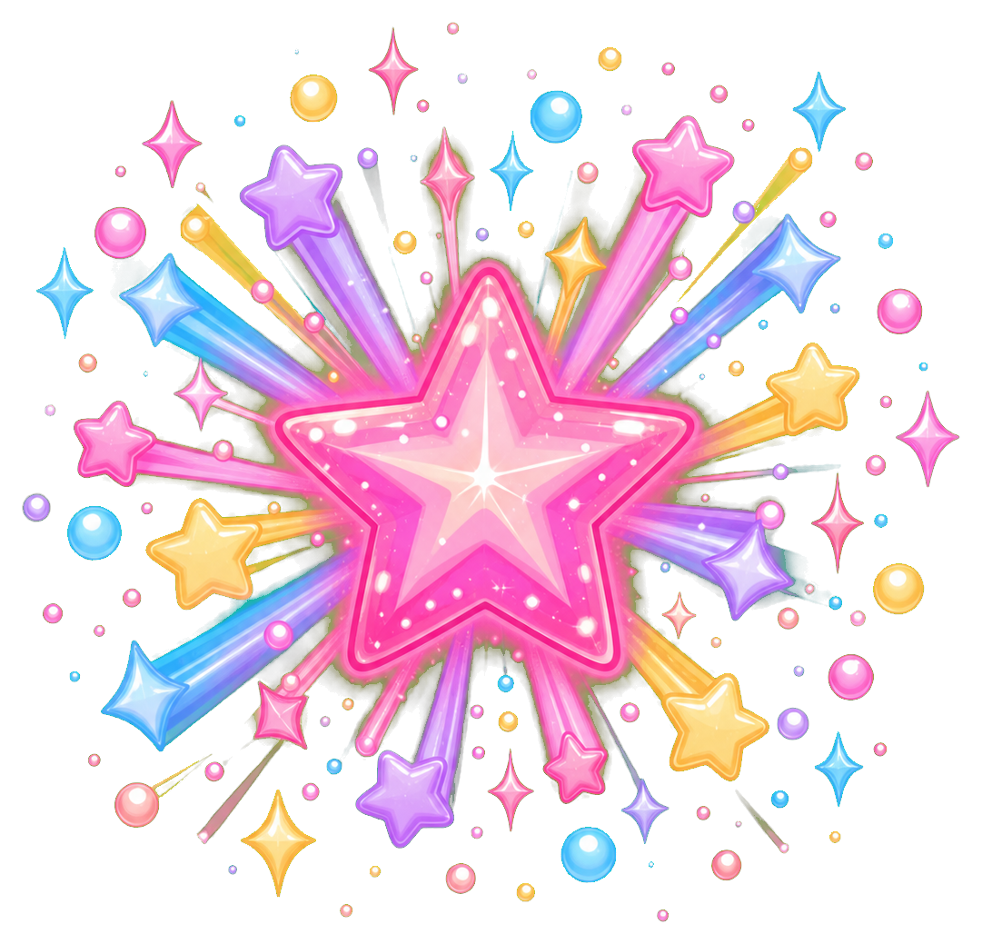 Preview for Pink Star Pop Sparkle Sticker