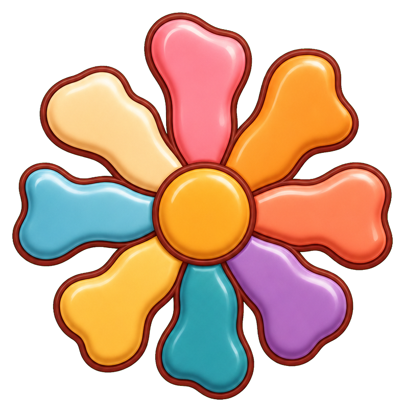 Preview for Wavy Flower Sticker Graphic
