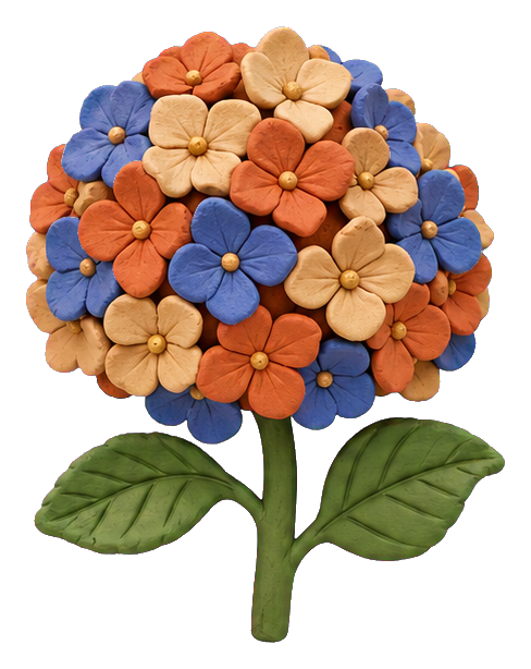 Preview for Terracotta Clay Hydrangea Sticker