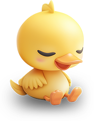 Preview for Happy-cartoon-duck-animal-sticker-f9726