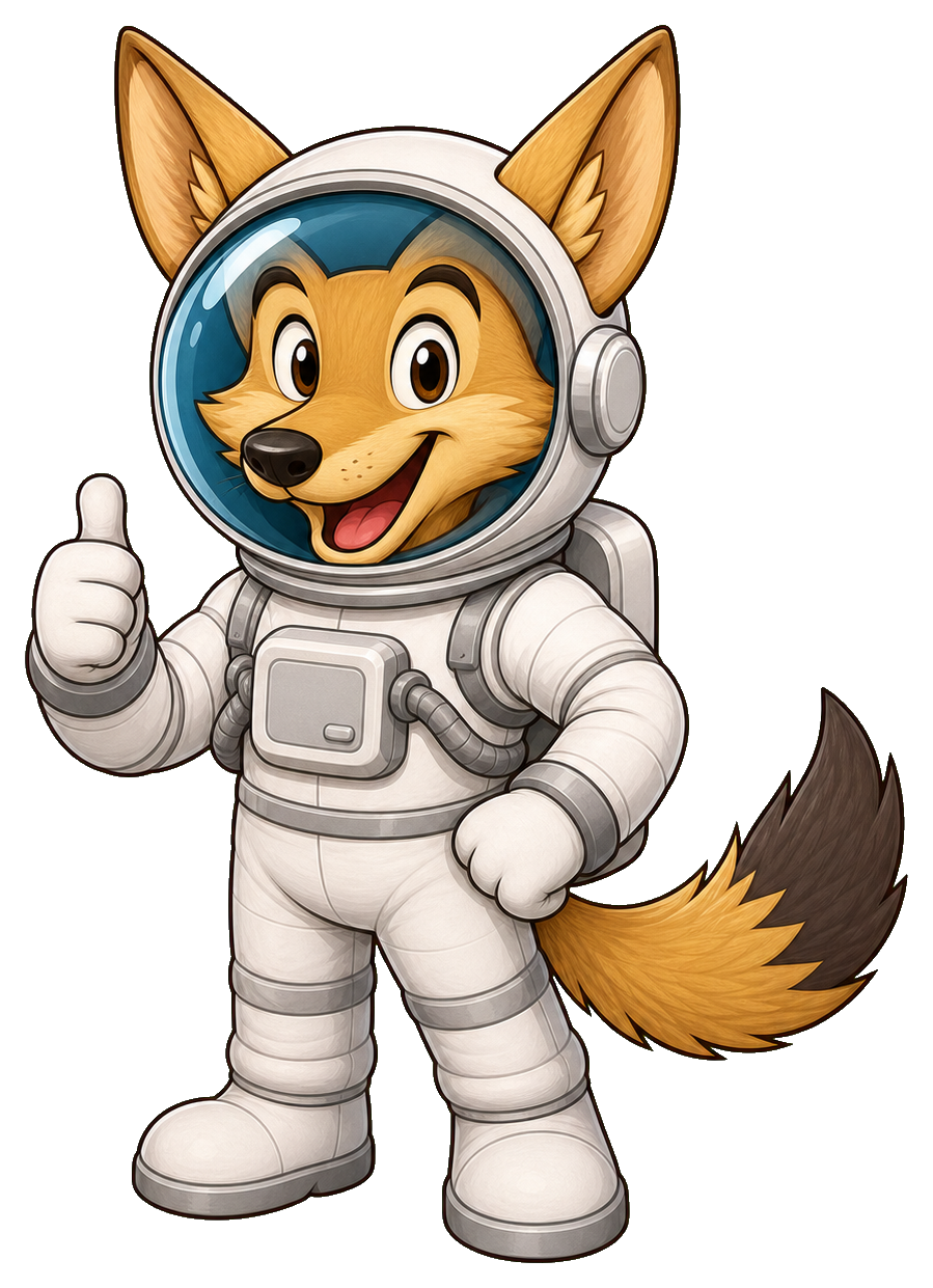 Preview for Astronaut Coyote Sticker