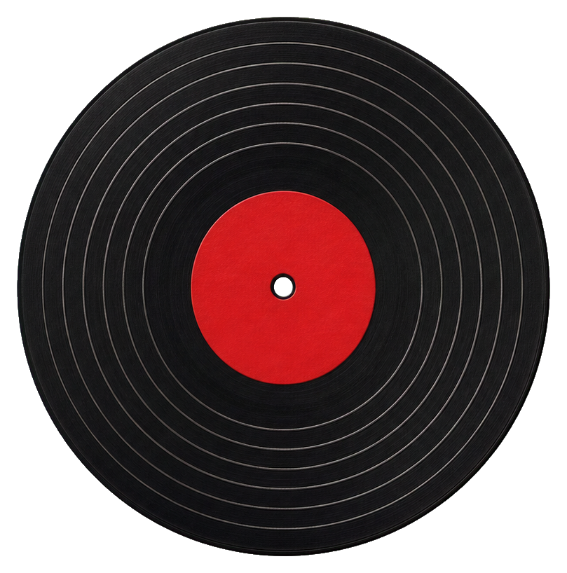 Preview for Red Black Vinyl Record Sticker