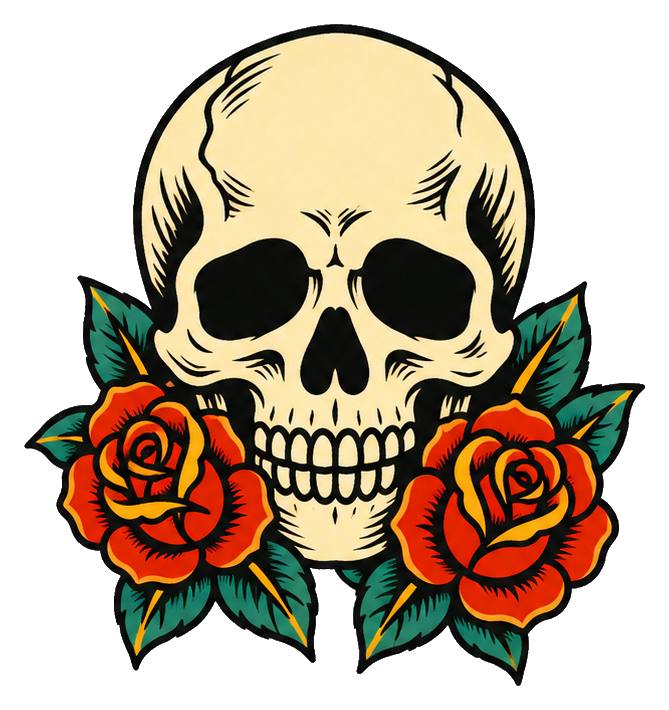 Preview for Tattoo Flash Skull And Roses