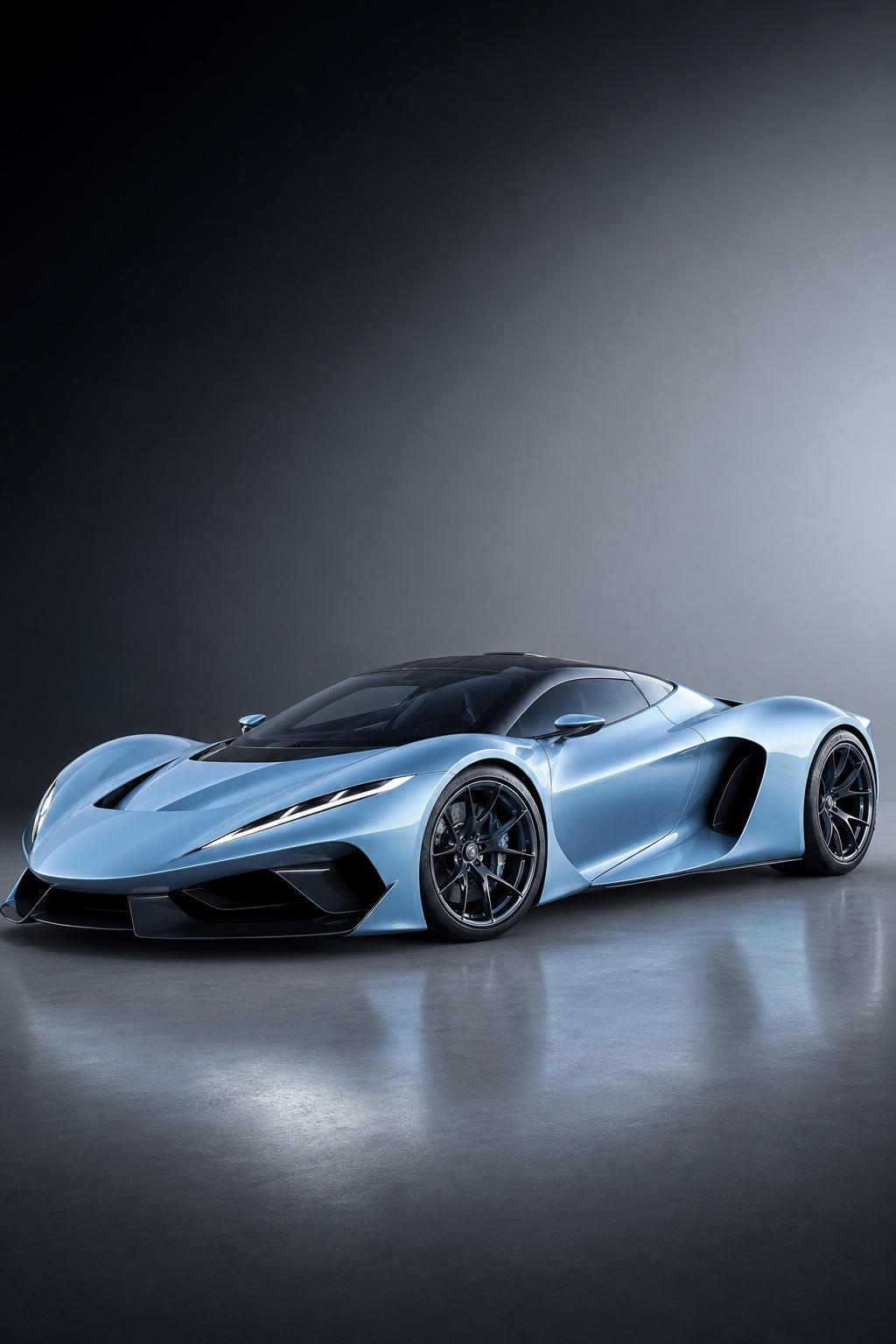 Preview for Futuristic Blue Sports Car Stock Background