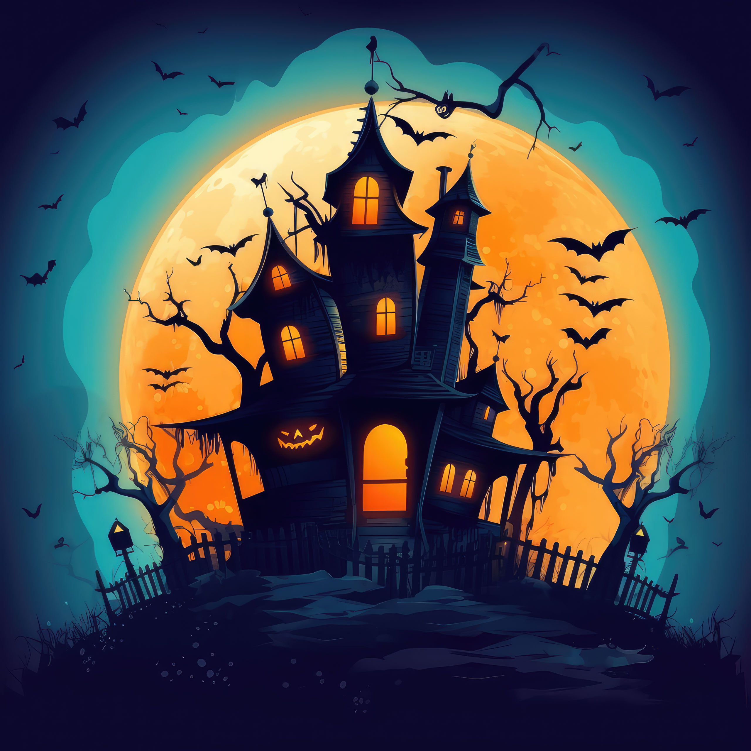 Preview for Spooky-mansion-under-full-moon-spooky-halloween-background-a1d7e