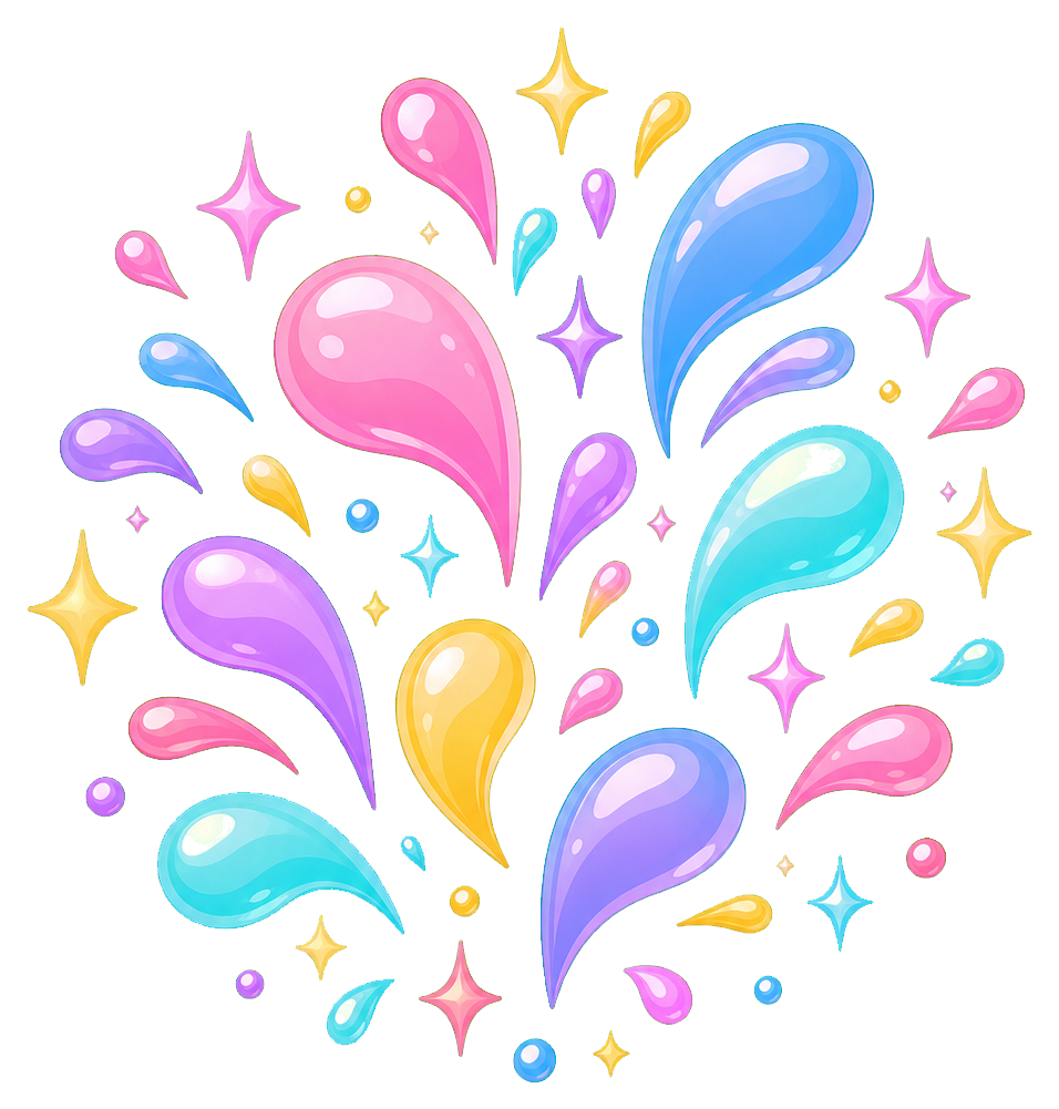 Preview for Shimmer Drops Sticker For Sparkle Effects