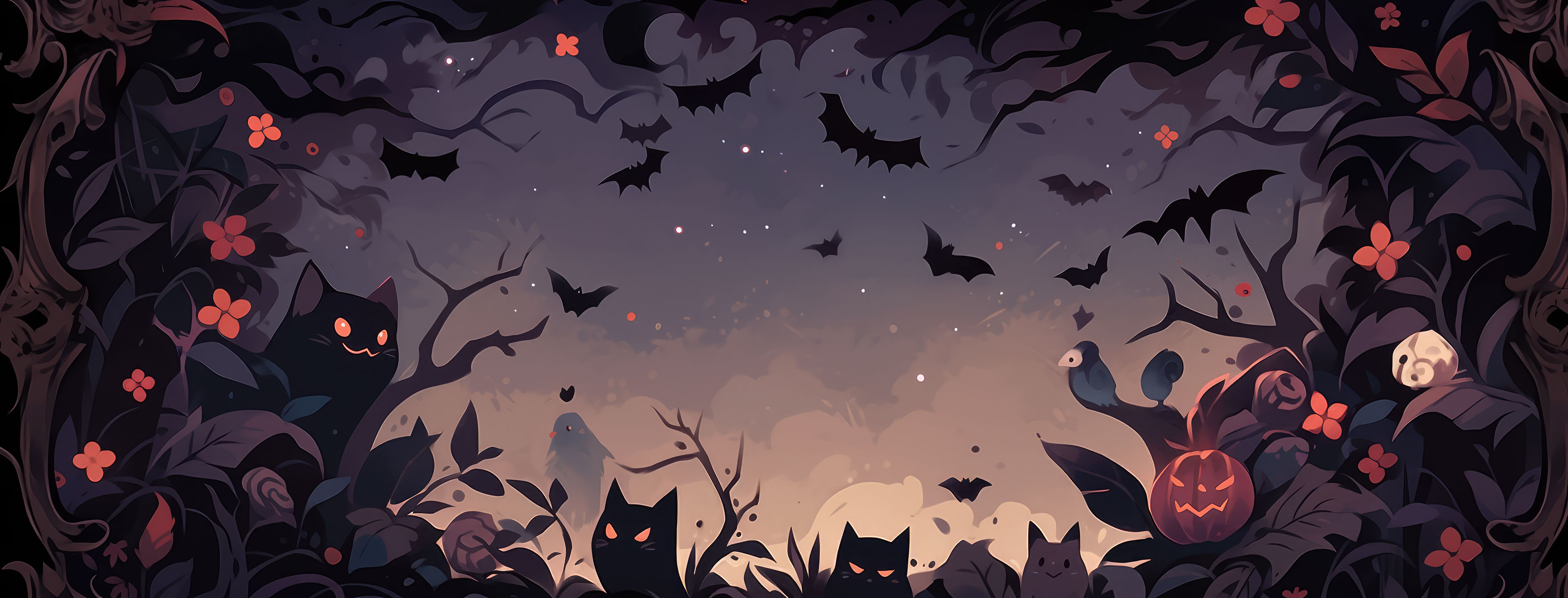 Preview for Halloween-night-scene-illustration-halloween-cover-background-2465a