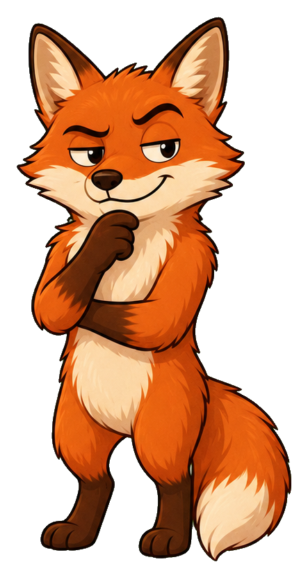 Preview for Smug Russet Fox Sticker