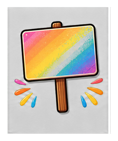 Preview for Blank Colorful Pride Sign Sticker