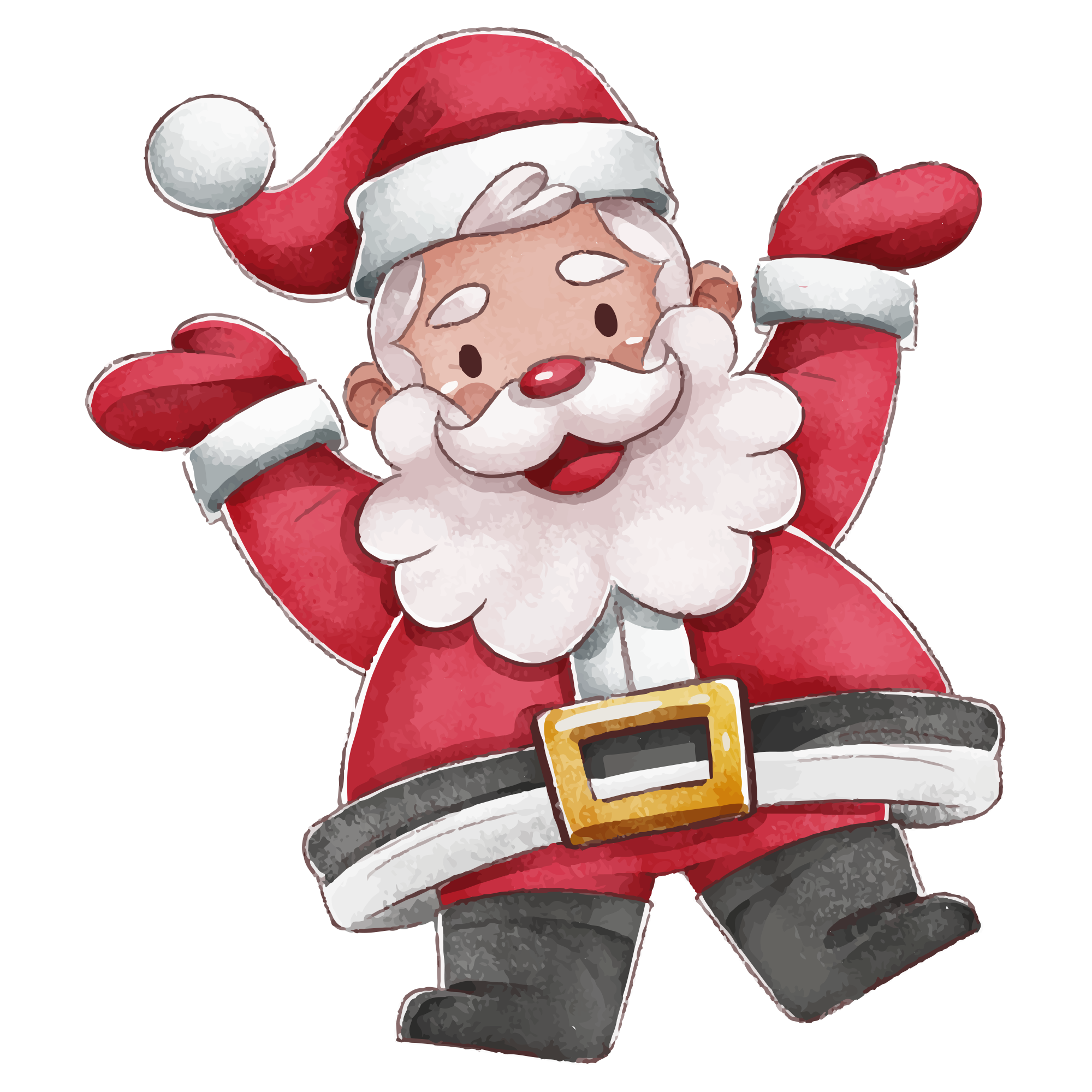 Preview for Dancing-santa-claus-illustration-watercolor-christmas-sticker-d03eb