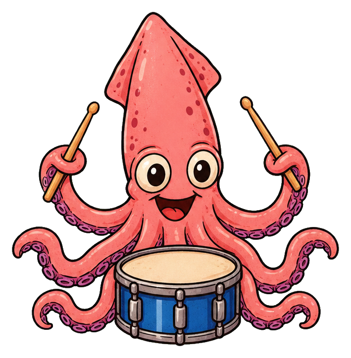 Preview for Squid Drum Sticker Graphic