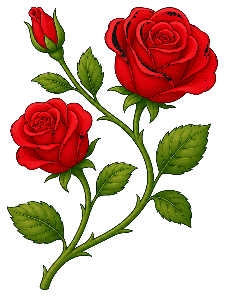 Preview for Garden Arch Rose Sprig Sticker