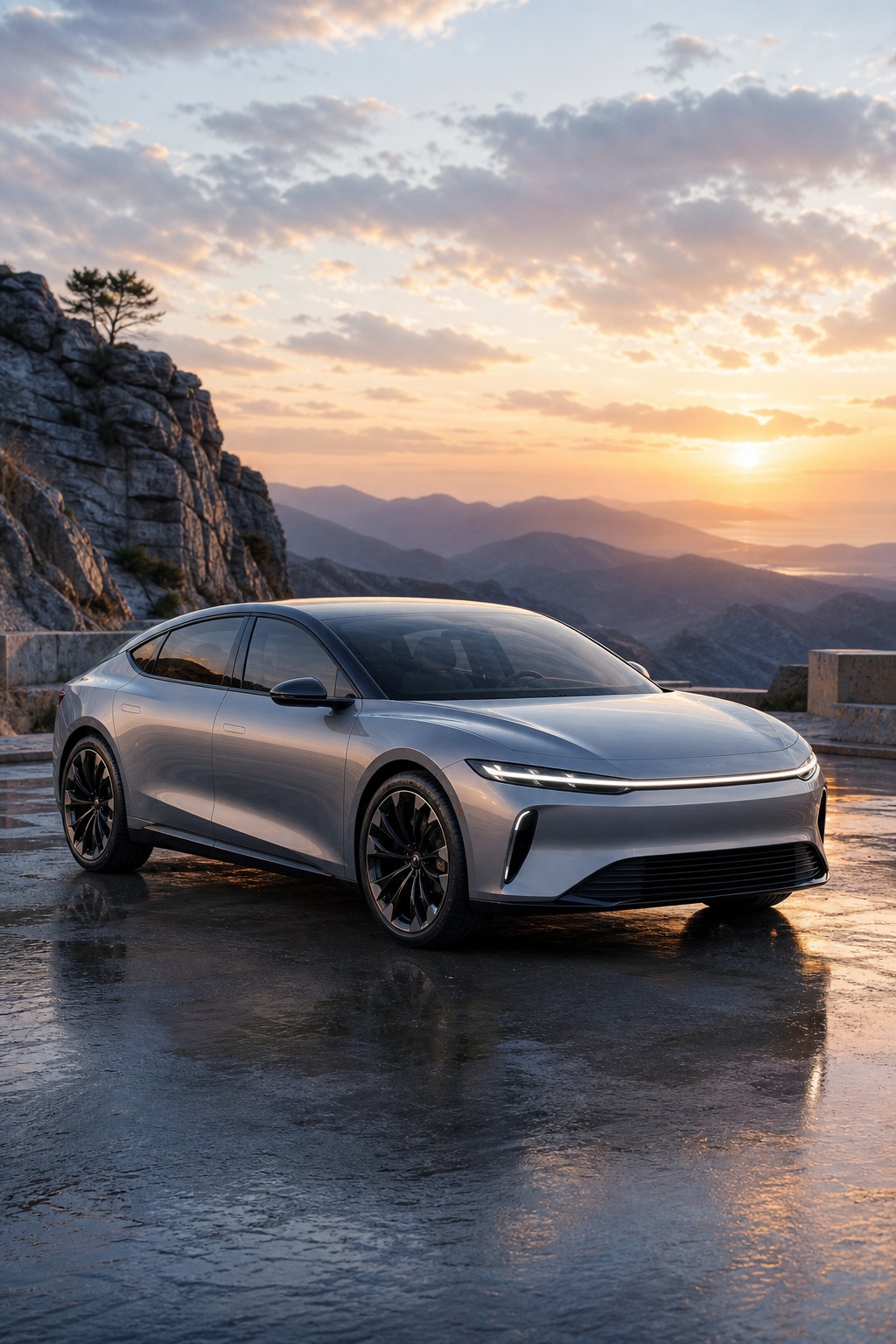 Preview for Electric Sedan Stock Background