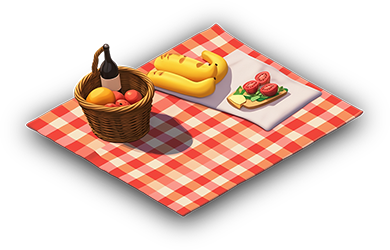 Preview for Picnic-scene-3d-illustration-islandobjects-sticker-0973f
