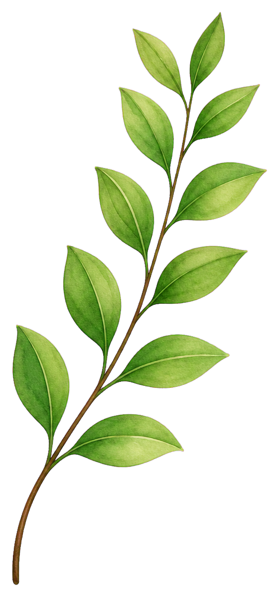 Preview for Leaf Sprig Sticker For Design Overlays