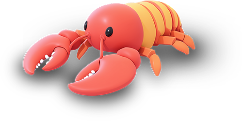 Preview for Cartoon-red-lobster-illustration-animal-sticker-6afe8