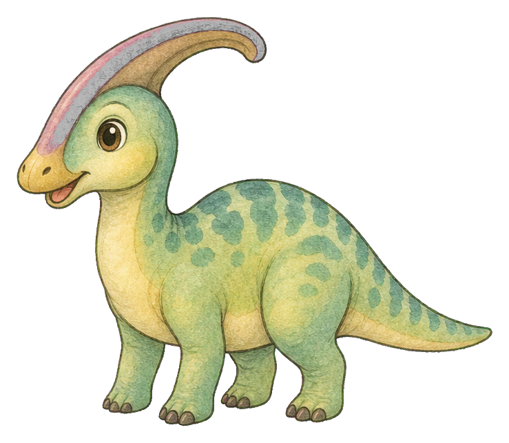 Preview for Parasaurolophus Kawaii Sticker