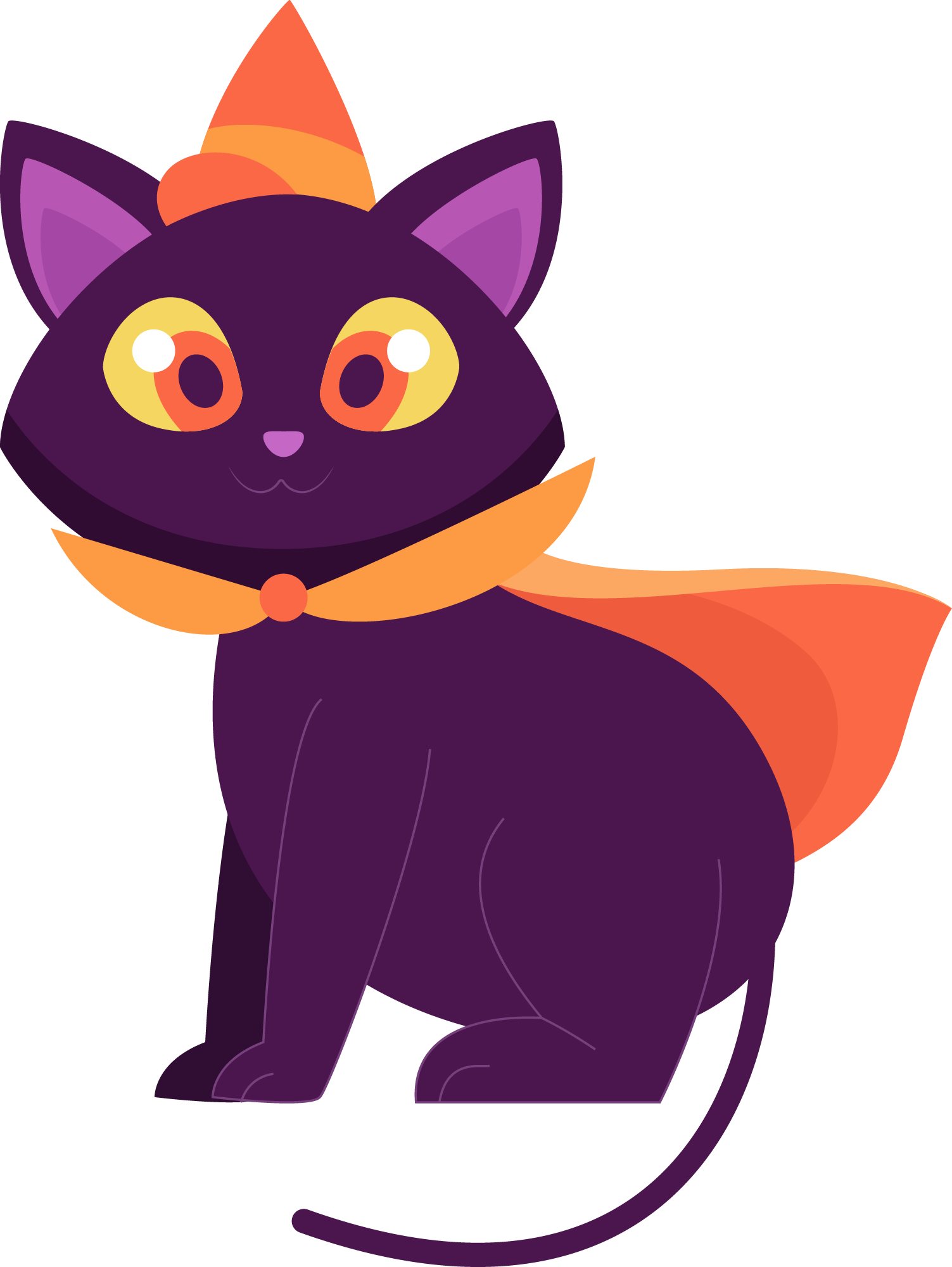 Preview for Halloween-black-cat-illustration-sticker-84def