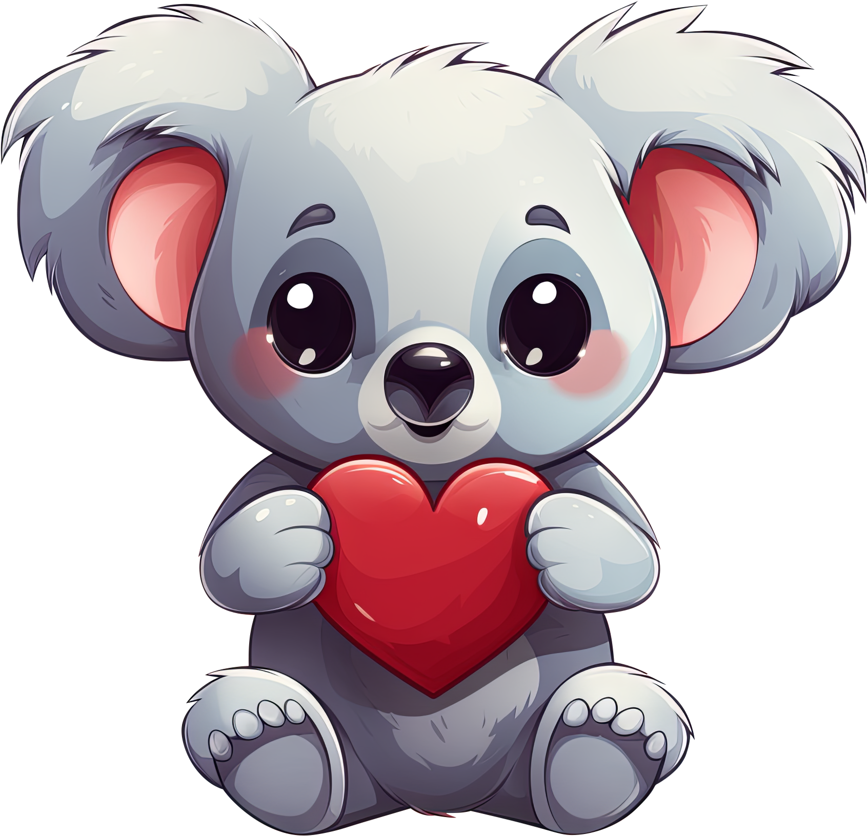 Preview for Cute-koala-heart-illustration-love-characters-sticker-628d8