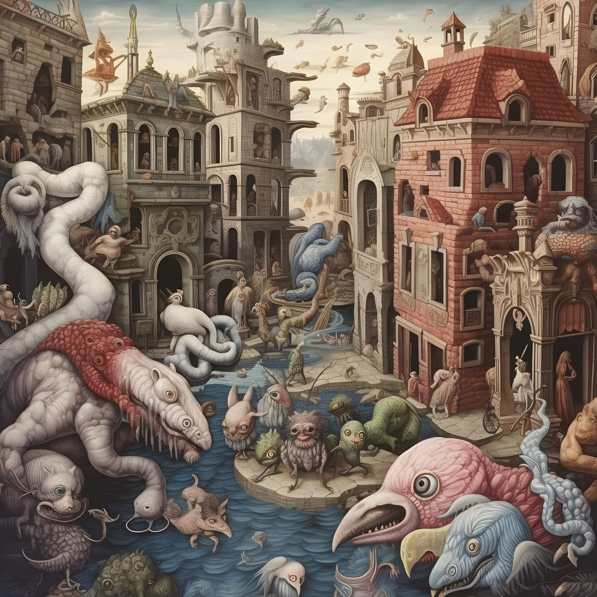 Preview for Surreal-cityscape-mythical-creatures-ai-images-background-5cf7d