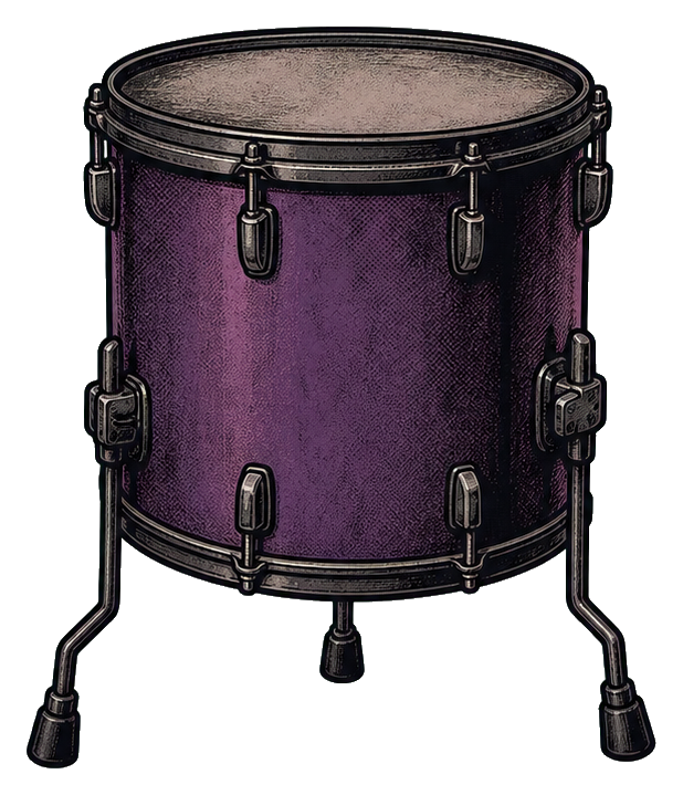 Preview for Violet Floor Tom Sticker Graphic