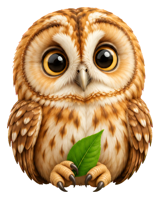 Preview for 3d Garden Animals Owl With Leaf