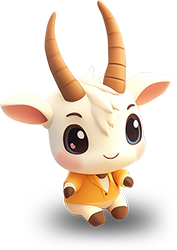 Preview for Cartoon-goat-character-design-sticker-af32d