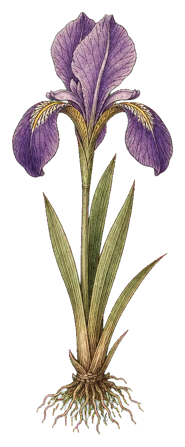 Preview for Purple Iris Botanical Sticker