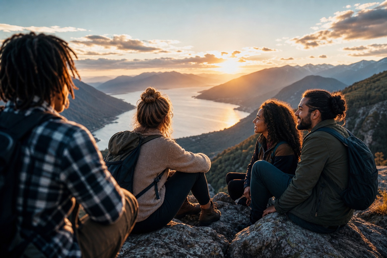 Preview for Mountain Sunset Travel Background