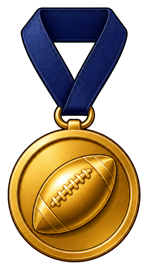 Preview for Gold Football Medal Sticker