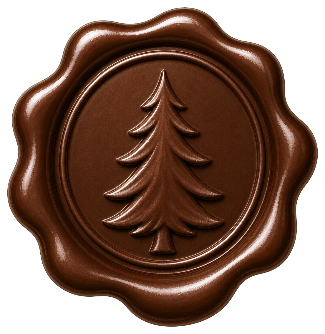 Preview for Chocolate Pine Wax Seal Sticker