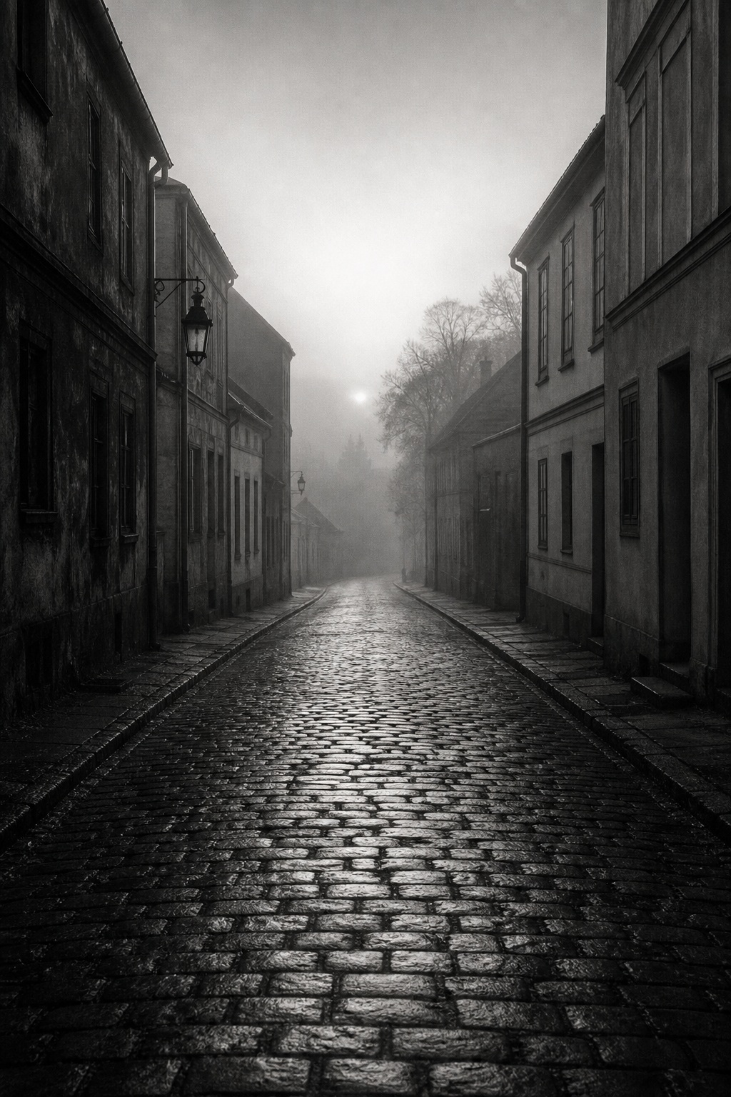 Preview for Foggy Black And White Street Background