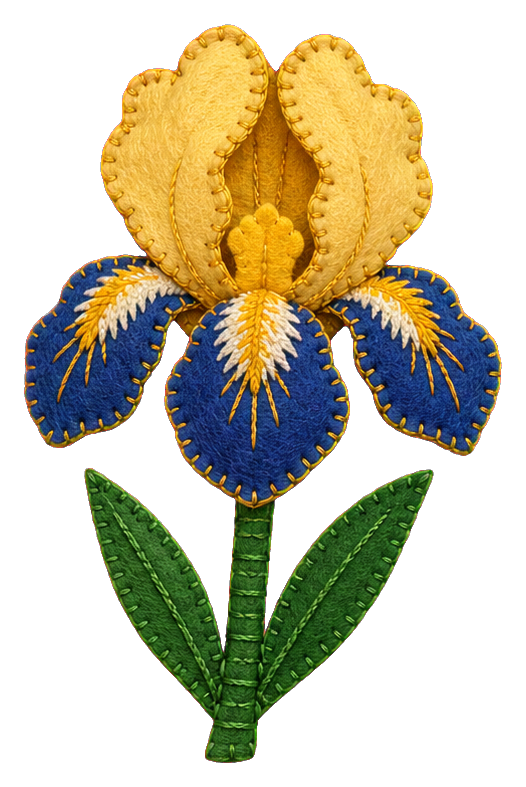 Preview for Golden Felt Iris Sticker