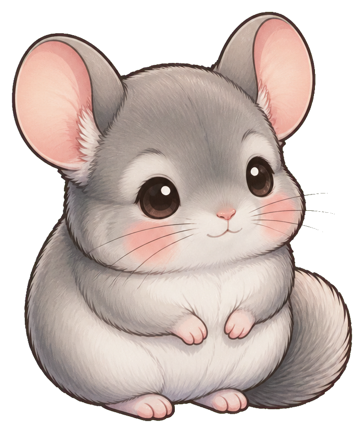 Preview for Chinchilla Pastel Kawaii Animal Sticker