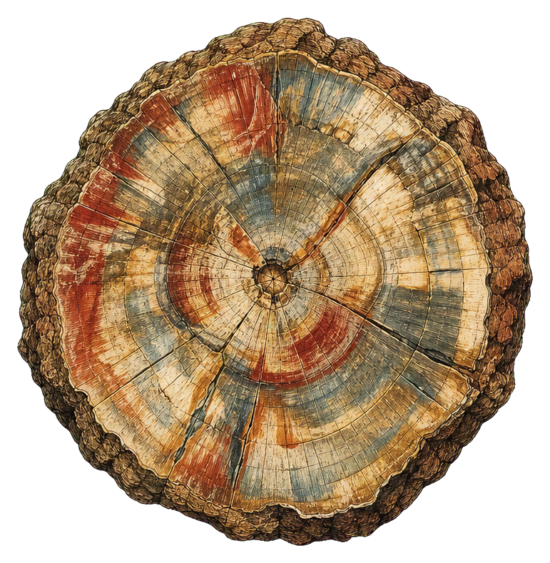 Preview for Petrified Wood Cross-section Sticker