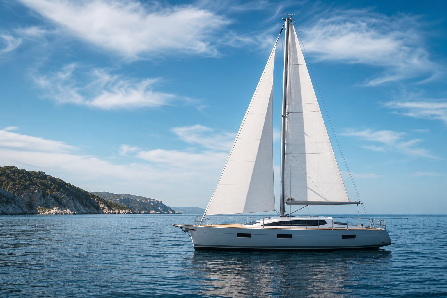 Preview for Sunlit Sailboat Stock Background