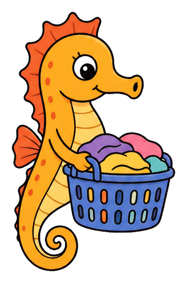 Preview for Seahorse Laundry Basket Sticker